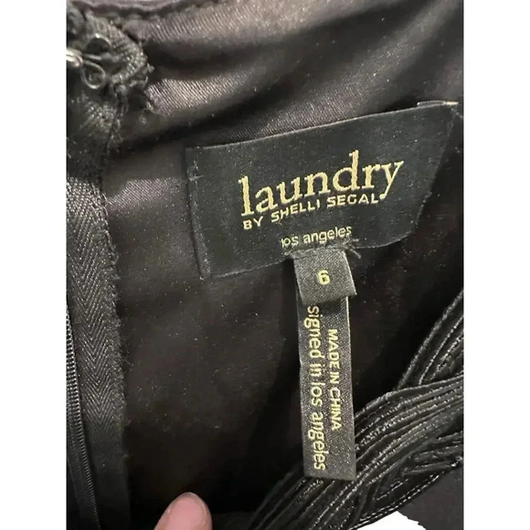 Laundry by Shelli Segal Black Shift Dress Size 6 - Picture 8 of 11